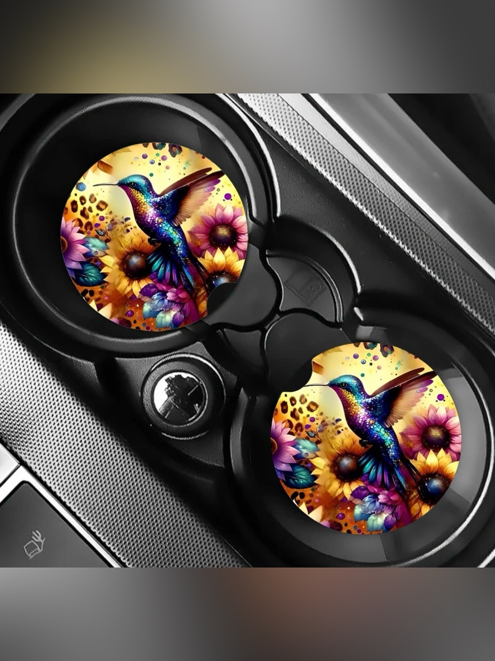 Hummingbirds Car Coasters Absorbent Set of (2)